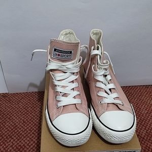 High Top Pink Canvas Sneakers Skate Shoes